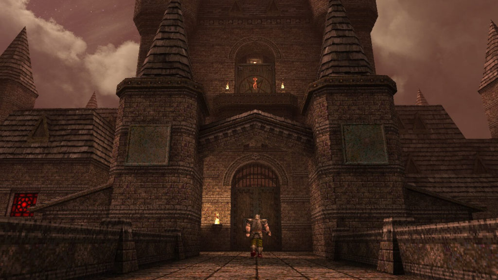 Castelo em dungeon de Quake, feita com a Quake Engine