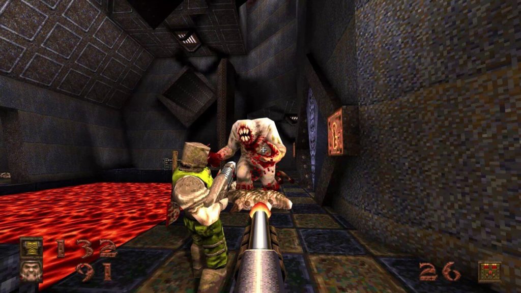 Quake, game da id Software com a Quake Engine.
