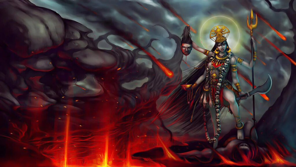 Kali-Deusa-Mitologia-Hindu-Raktabija