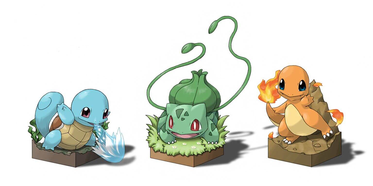 Bulbasaur-Charmander-Squirtle-Iniciais-Pokémon-Kanto